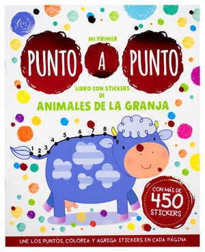 Punto a punto. Libro con stickers de Animales De La Granja