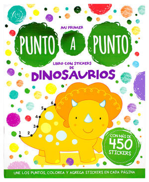 Punto a punto. Libro con stickers de Dinosaurios