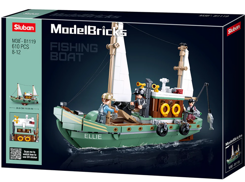 Bote fishing boat Model bricks